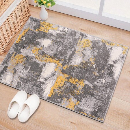 World Rug Gallery Brighton Modern Abstract Area Rug 2'x3' Yellow 4056YELLOW2X3